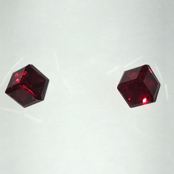 Jewelry - Red Geometric Dainty Boho Stud Earrings